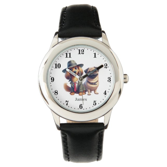 Montre Nom d'ajout de chien cool (devant)
