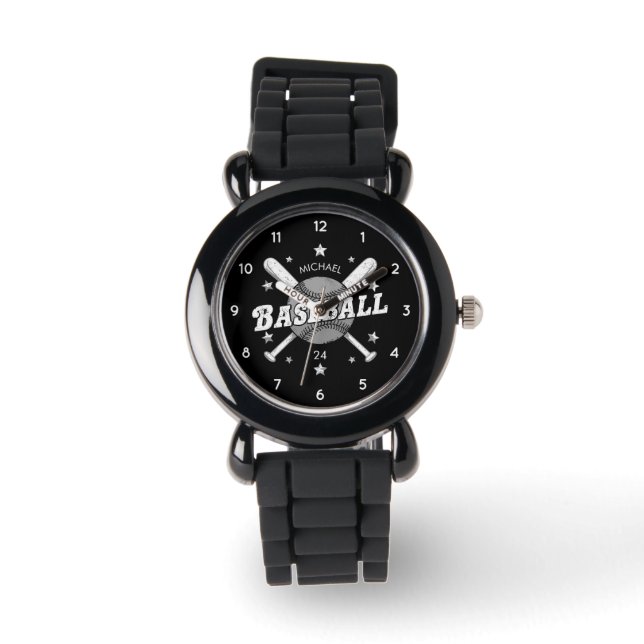 Montre Nom de base-ball personnalisé tendance Nombre d'en (Recto)