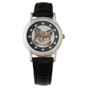 Montre Nom de l'animal de compagnie photo de chien mignon