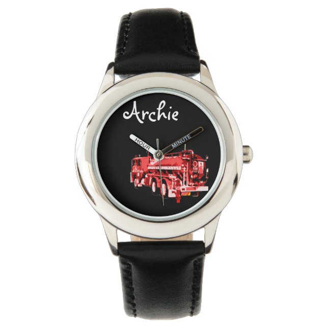 Montre Nom De L'Archie Avec Camion Red Fire, (devant)