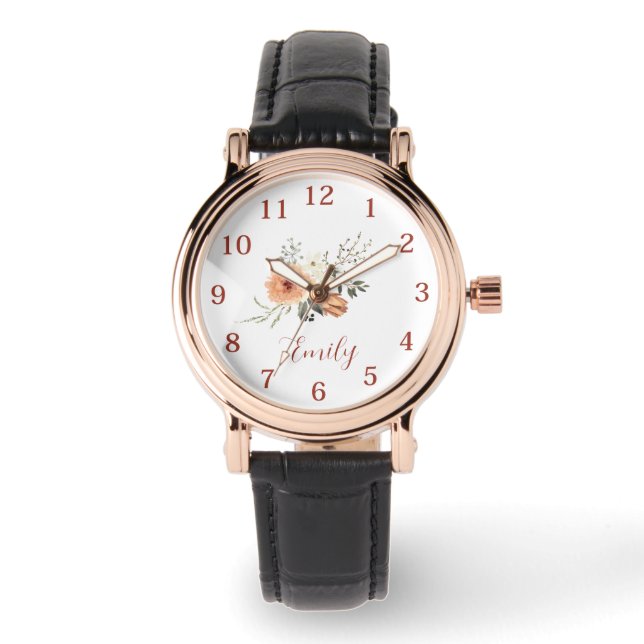 Montre Nom du Fleur sauvage personnalisé (Recto)