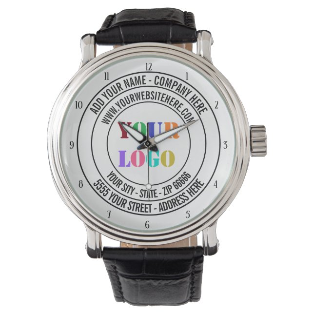 Montre Nom du logo personnalisé Adresse Site Web Promotio (devant)