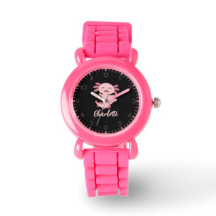 Montre Nom du monogramme de l'axe rose