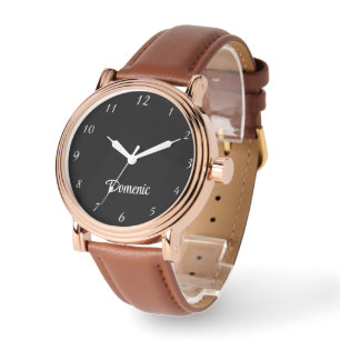 Montre Nom Fille Garçon Femmes Hommes   Black Elegant