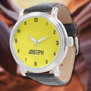 Montre Nom Fille Garçon Femmes Hommes   Canaries Jaune mo