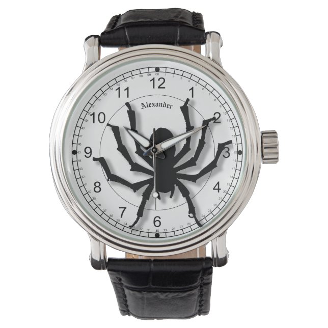 Montre Nom : Huge Halloween Spider Black & White (devant)