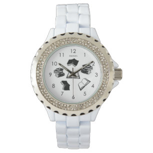 Montre Nom personnalisé Élégant livre bibliophile de livr