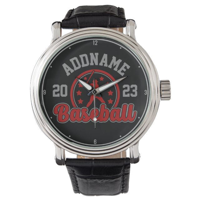 Montre NOM PERSONNALISÉ Jeu du joueur de l'équipe de base (devant)