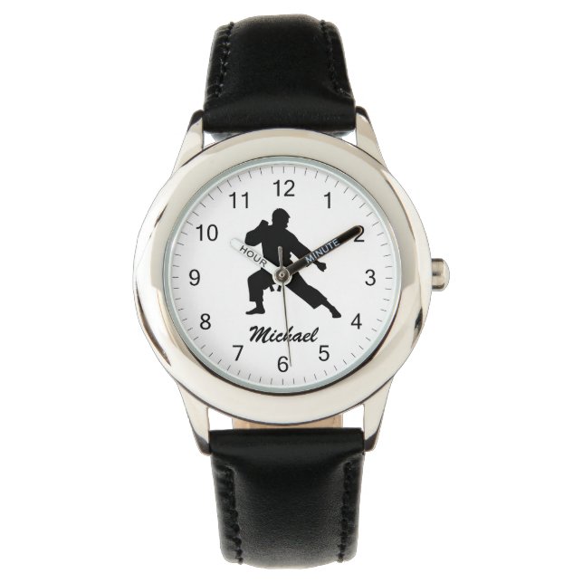 Montre Nom personnalisé Karate / Taekwondo / judo (devant)