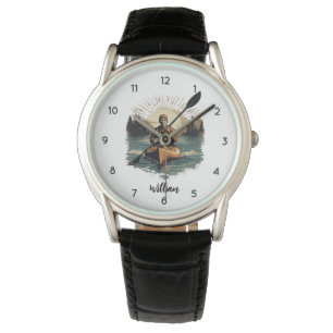 Montre Nom personnalisé Kayaking Kayaker Watch