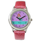 Nom personnalisé mermaid perles violettes