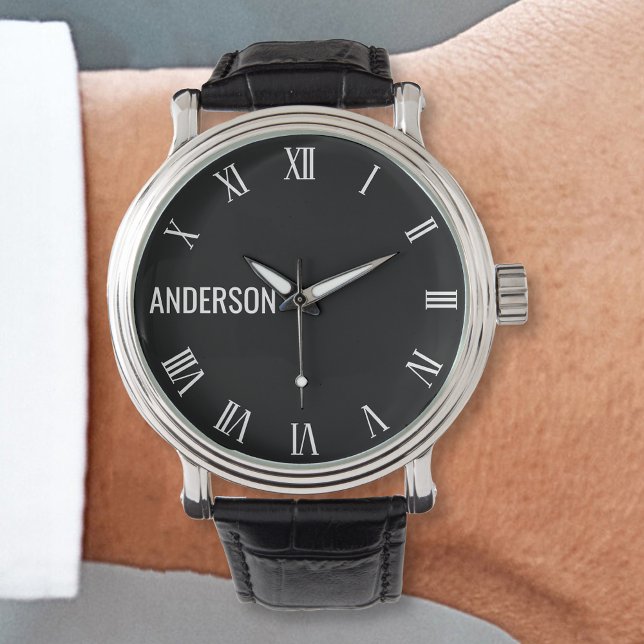 Montre Nom personnalisé Numéro romain (Créateur téléchargé)