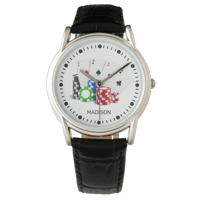 Montre Nom personnalisé Poker / Casino (devant)