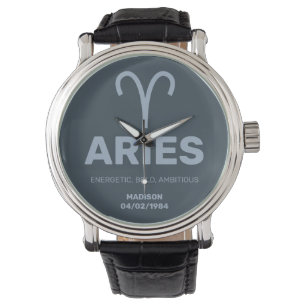 Montre Nom personnalisé / Texte Zodiac Signes