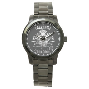 Montre NOM personnalisé Viking Nordic Warrior Heritage