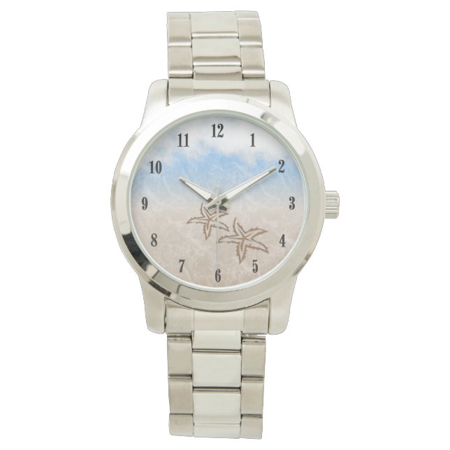 Montre Nombre noir de plage Starfish (devant)