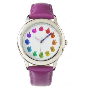 Montre Nombres de langue des signes d'asl de roue de