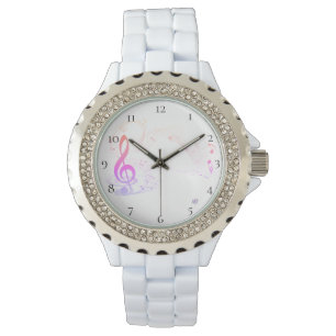 Montre Note colorée de musique moderne de clef triple de