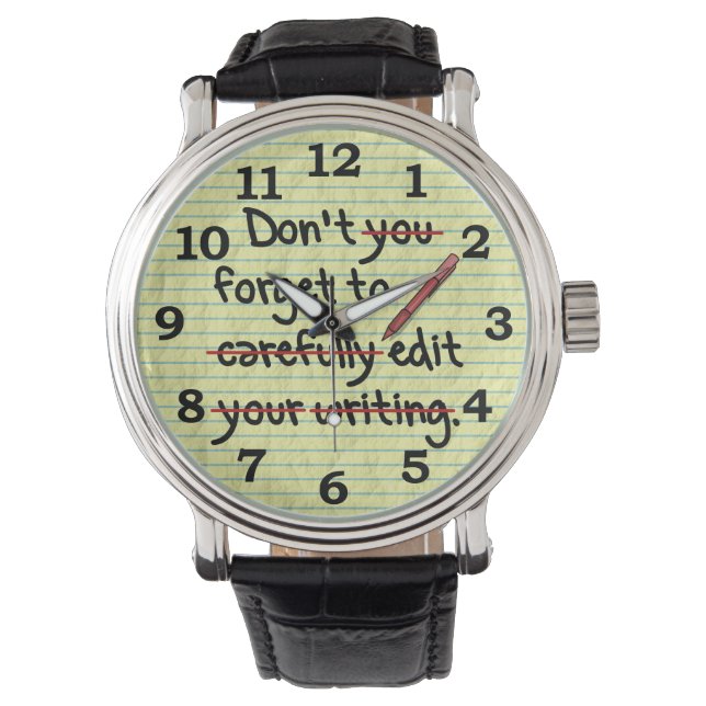 Montre Note de rappel de l'éditeur (devant)