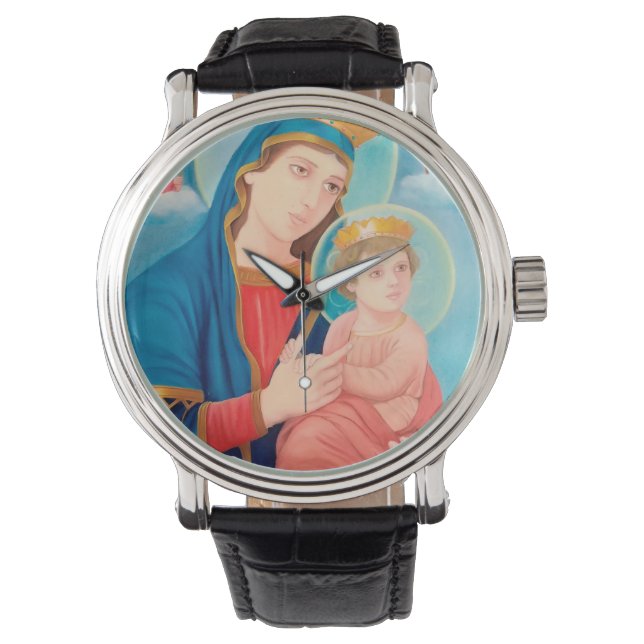 Montre Notre-Dame de Perpétuel aide catholique (devant)
