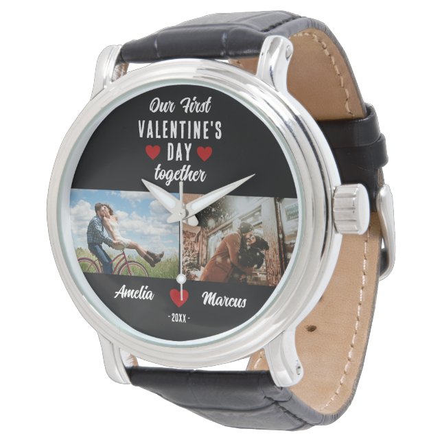 Montre Notre première Saint Valentin Ensemble 2 Photos No (Incliné)