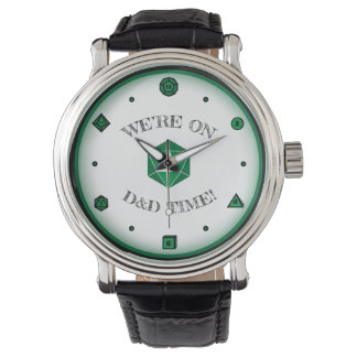 Montre Nous sommes à l'heure de D&D - VERT