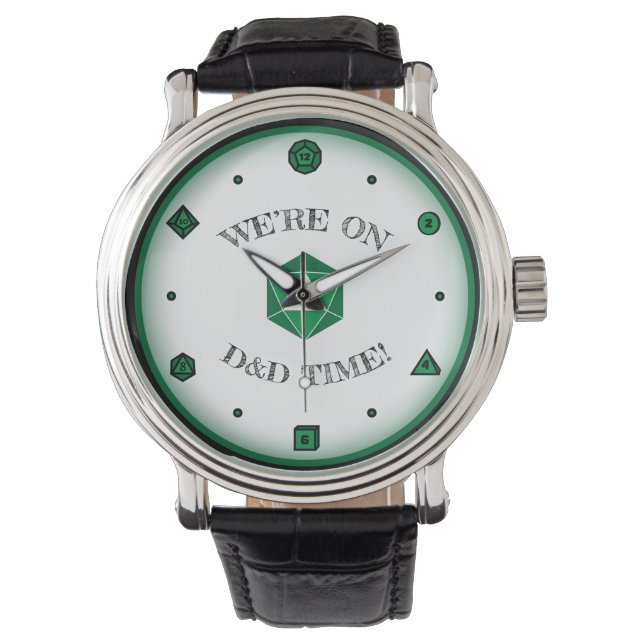 Montre Nous sommes à l'heure de D&D - VERT (devant)