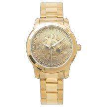 NOUVEAU Bitcoin 13.88 Tilt Gold Watch