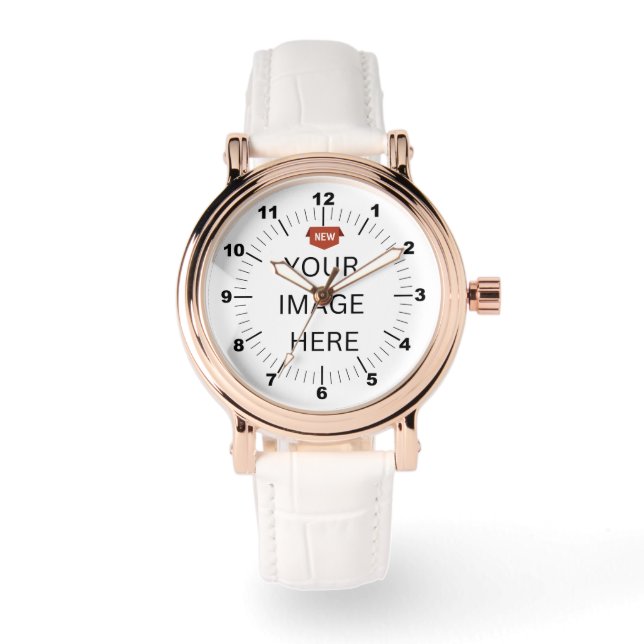 Montre NOUVEAUTÉ ! Veille féminine - Personnalisée - Or R (Recto)