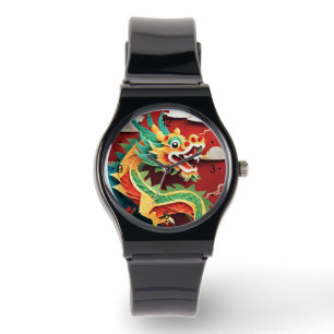 Montre Nouvel An chinois mignon Dragon Zodiac Anniversair