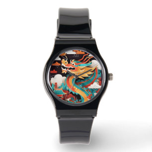 Montre Nouvel An chinois mignon Dragon Zodiac Anniversair