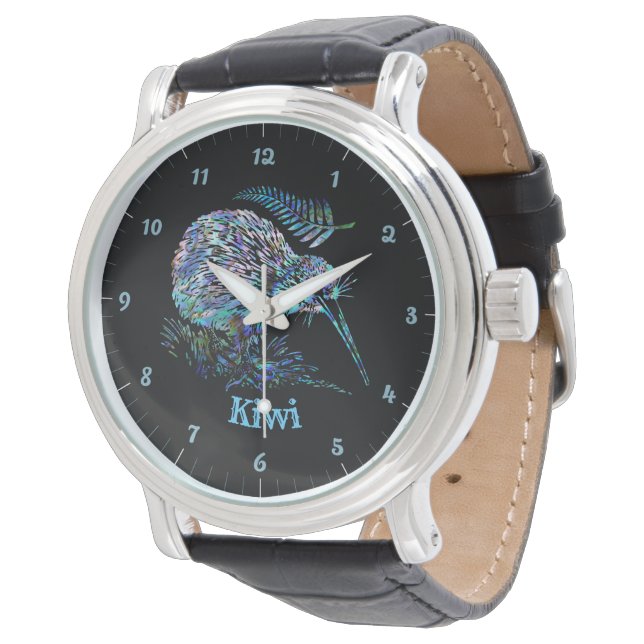 MONTRE NOUVELLE-ZÉLANDE PERSONNALISÉE KIWI FERN WATCH (Incliné)