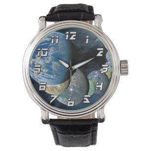 Montre Nouvelles Étranges Mondes Montage de Planète Alien