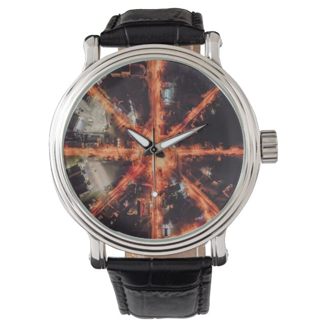 Montre Nowosolna Nocturne avec un carrefour à huit armes (devant)