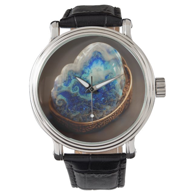 Montre Nuageux de pierre de cristal (devant)