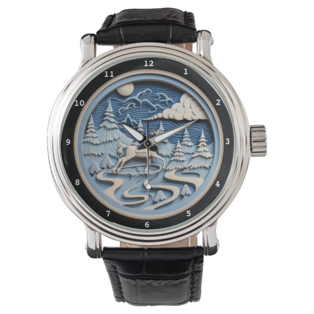 Montre Nuit étoilée de Santa classique  (devant)