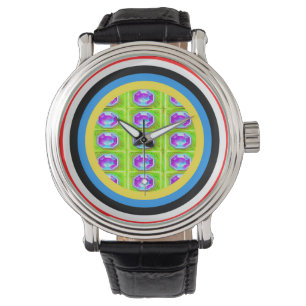 Montre numérique vintage Homme bracelet en cuir no