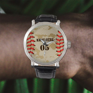 Montre Numéro de base-ball Vintage personnalisé Rétro