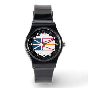 Montre Numéro graphique des drapeaux de Terre-Neuve