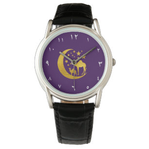 Montre Numéros arabes orientaux - chameaux d'or