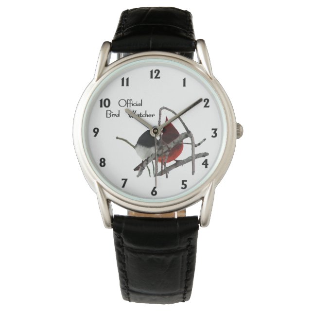 Montre Numéros noirs officiels de l'observateur d'oiseaux (devant)