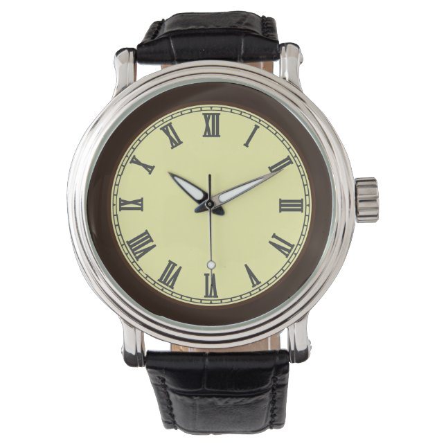 Montre Numéros romains à l'ancienne (devant)