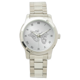 Montre Numéros romains du théâtre d'argent comique et tra