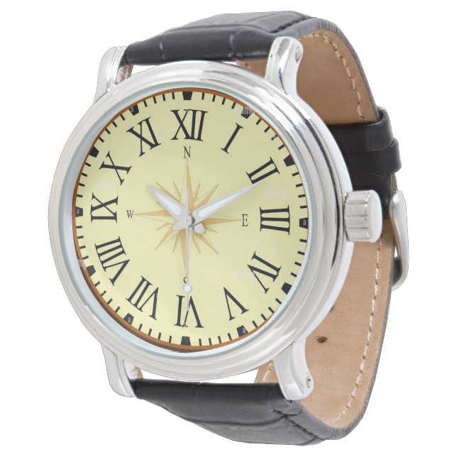 Montre Numéros romains Numéro moderne grand Facile à lire (Incliné)