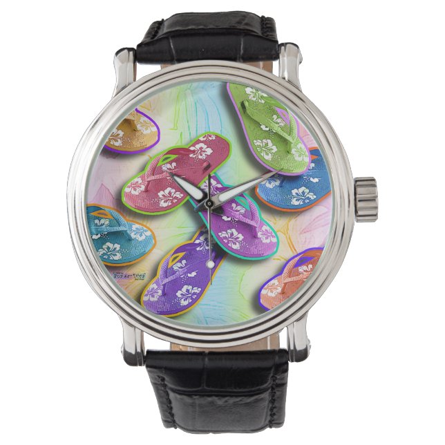 MONTRE OBSERVATIONS - FLIP FLOPS POP ART (devant)
