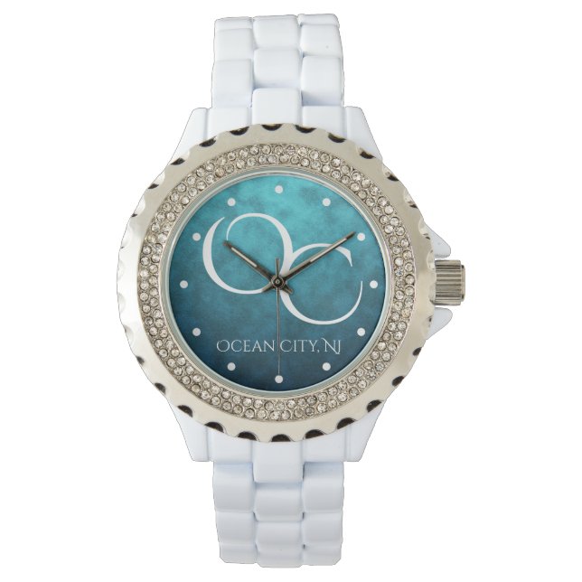 Montre OC Ocean City NJ on Blue Water Background Beach (devant)