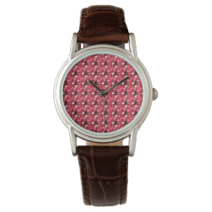 Montre Octagon en forme de Ruby Gemstone Juillet Birthsto