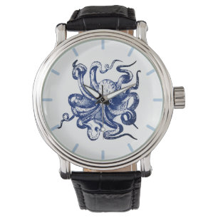 Montre Octopus bleu