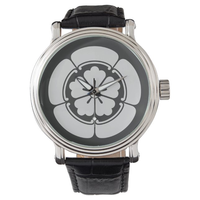 Montre Oda Mokkou | KAMON [ Japanese Family Crest ]  (devant)
