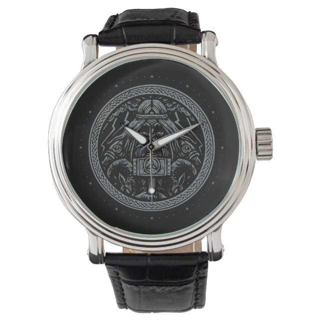 Montre Odin Hammer runes ravages Viking Mythologie Valhal (devant)